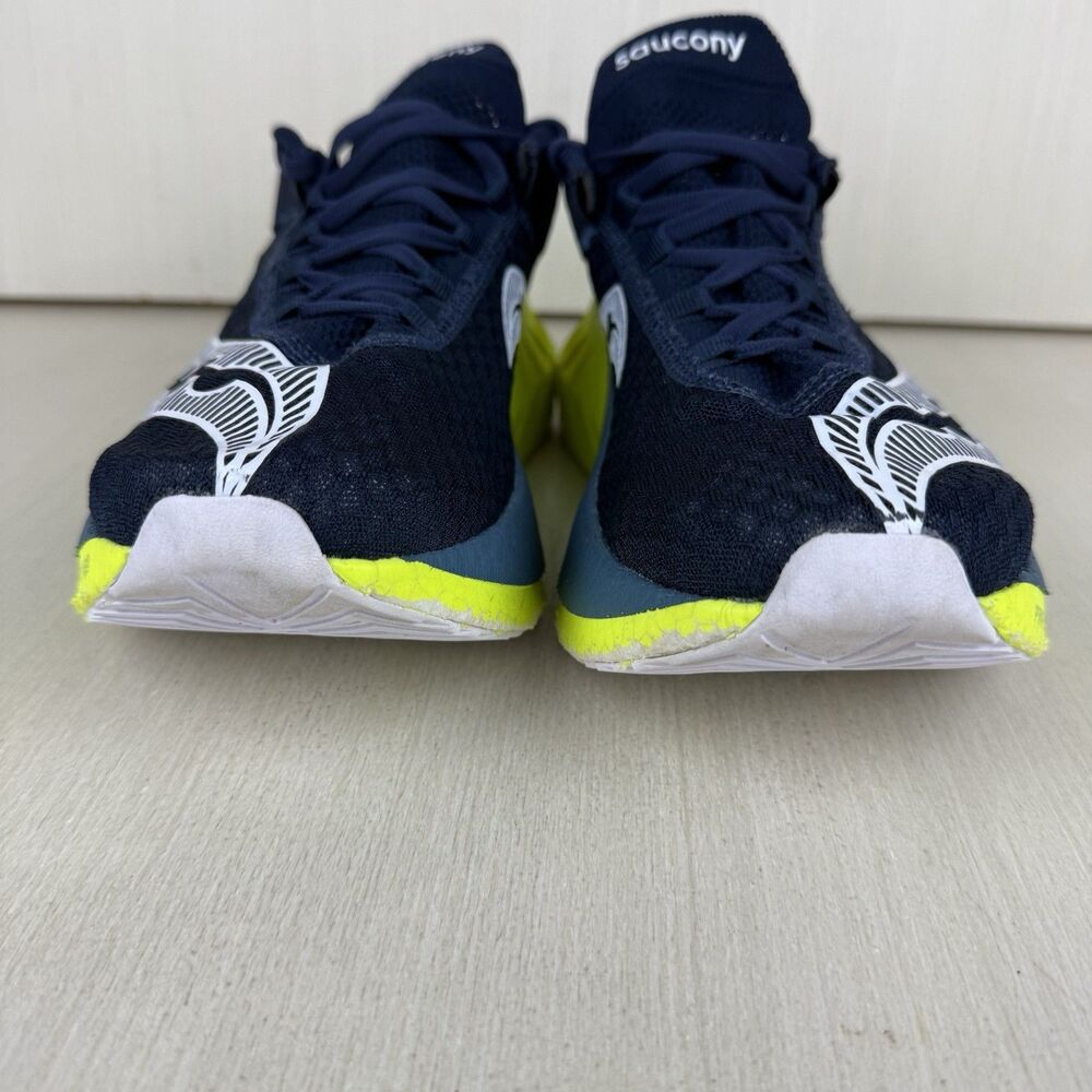 Saucony Endorphin Speed 4 Pro Mens 8 Navy/Citron Running Low Top Lace - Picture 2 of 11